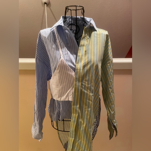 Abstract Pattern High Low Long Sleeve Top - Picture 5 of 5